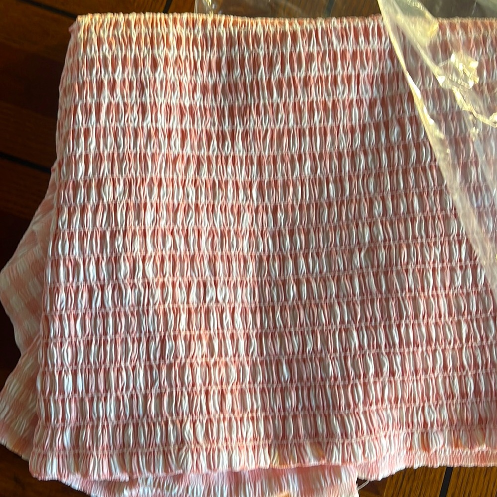 NWT DESIGN365 PINK GINHAM SMOCKED TOP SIZE MEDIUM - Picture 6 of 7